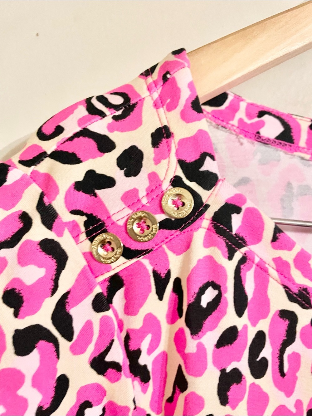 NWOTLilly Pulitzer Sophie Women’s Dress Pink Black Leopard Print 3/4 Sleeve Sz L - Picture 6 of 10